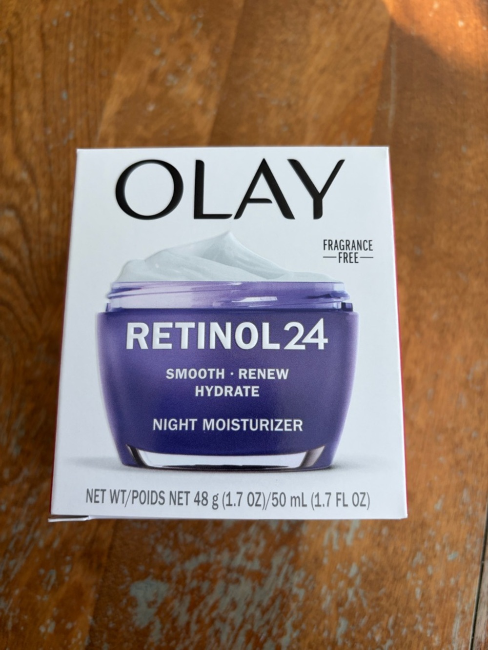 Olay Retinol 24 fragrance free night moisturizer 48g/1.7 oz NEW